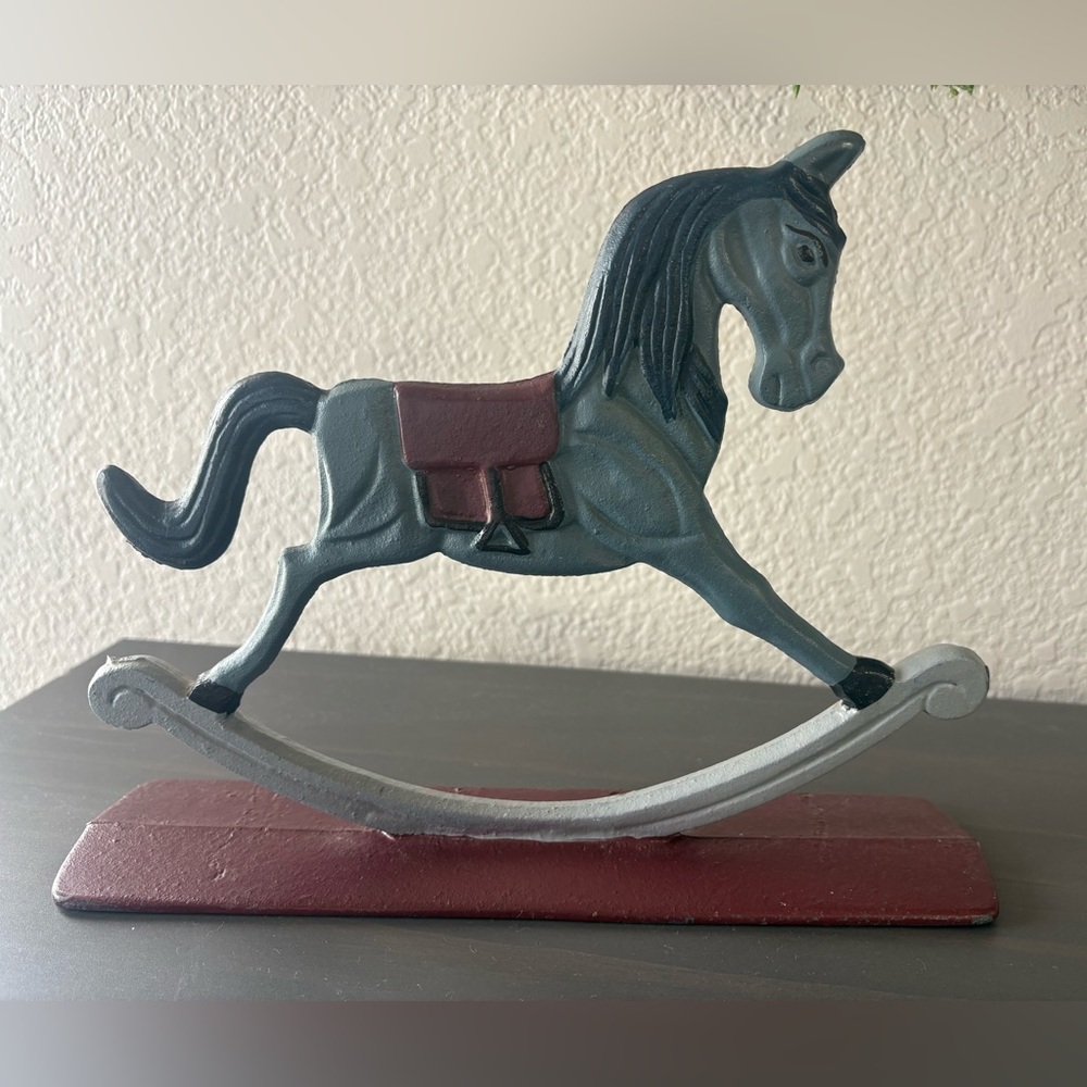 Gray and Brown Yield House Rocking Horse Decor